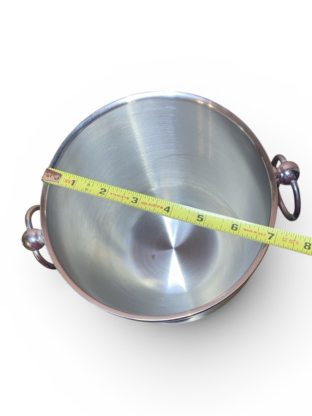 OGGI Stainless Steel Ice Bucket Bottle Chiller with Tongs Brushed Satin 7”x 7” - Picture 8 of 12